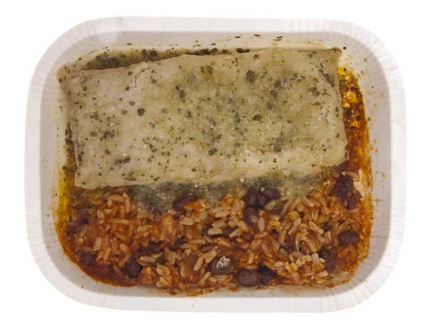 Tamale met rijst en bonen — Stockfoto