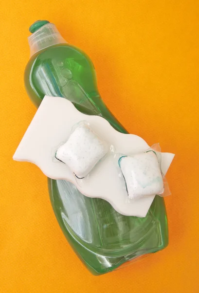 Sıvı ve toz bulaşık deterjanı — Stok fotoğraf