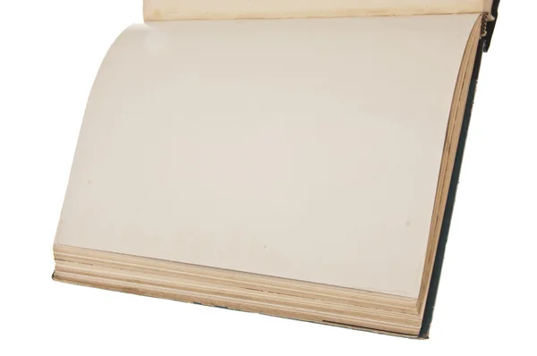 Open Vintage Book with Blank Page — Stock Photo, Image