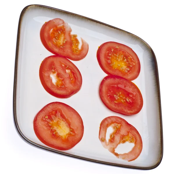 Tomates em fatias frescas — Fotografia de Stock