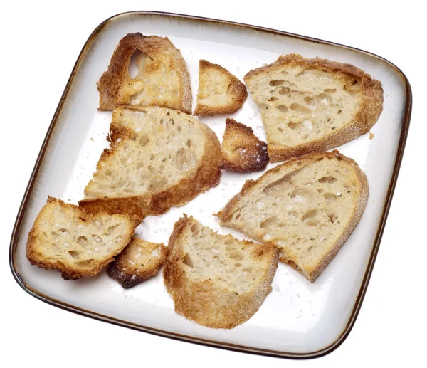 Geroosterd brood stukken — Stockfoto