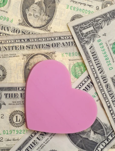 Amor e dinheiro — Fotografia de Stock