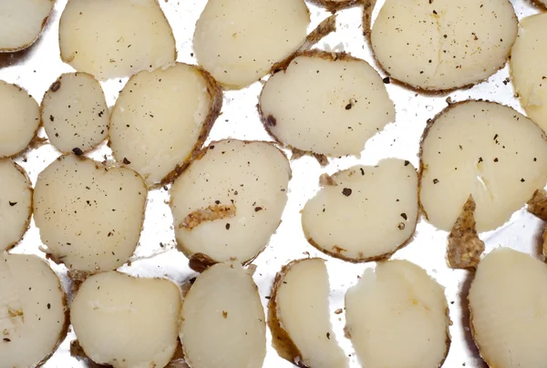 Нарізану картоплю білий — стокове фото