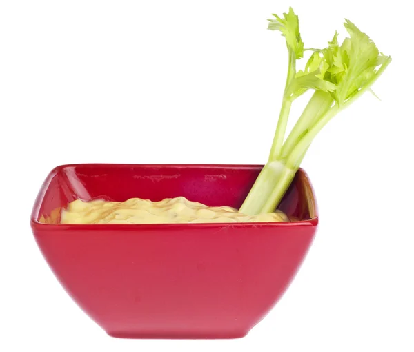 Čerstvé krémová celerová polévka — Stock fotografie