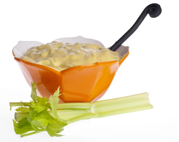 Crema fresca di zuppa di sedano — Foto Stock