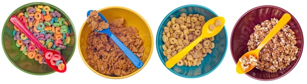 Яскраві миску з сніданок зернових — стокове фото