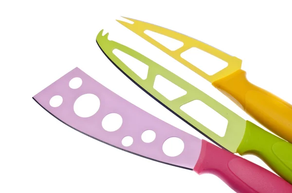 Набір сучасних кухонних ножів — стокове фото