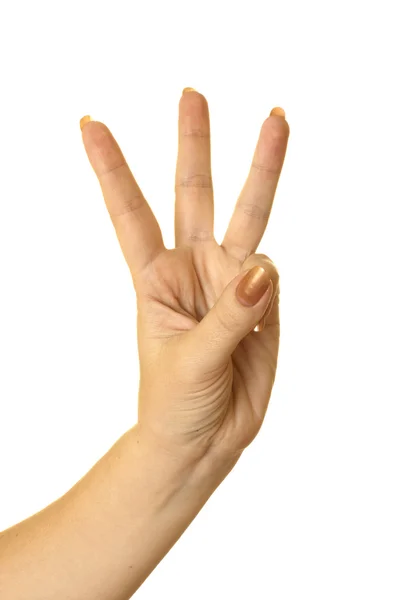 Három ujj — Stock Fotó