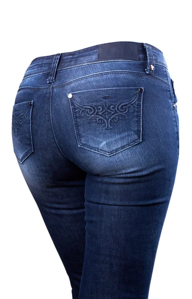 Torzo dívka v modrých džínách — Stock fotografie