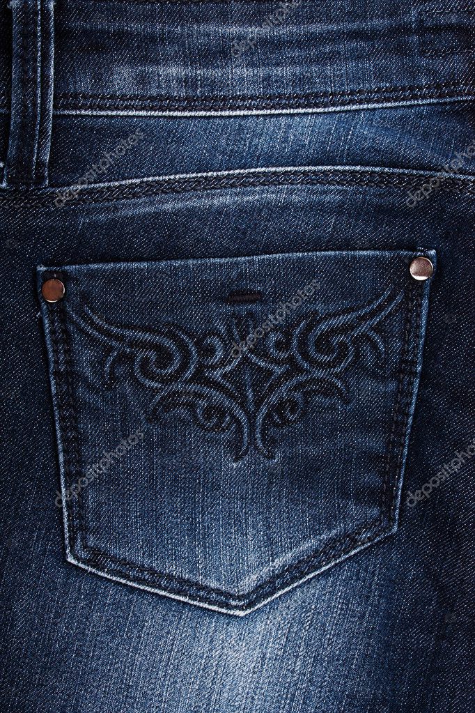 jeans with a on back pocket
