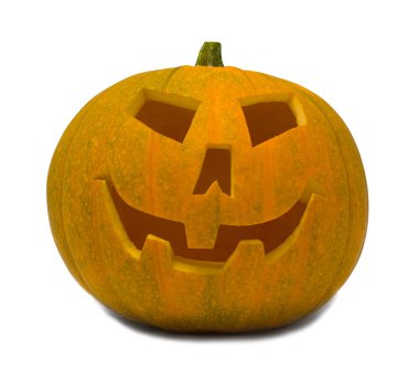 büyük portakal jack-o-lantern kabak