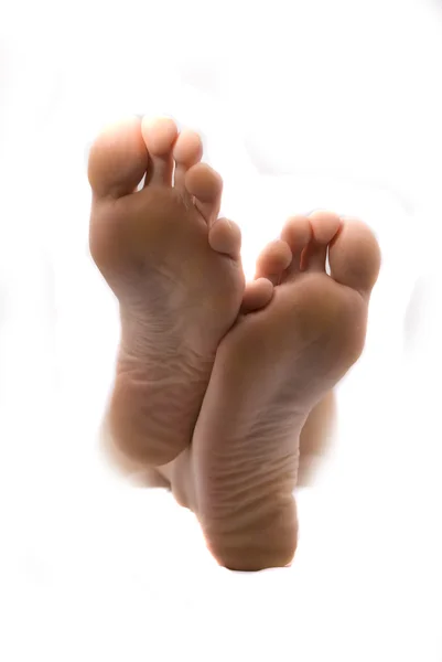 Güzel kadın ayakları. beyaz izole — Stok fotoğraf