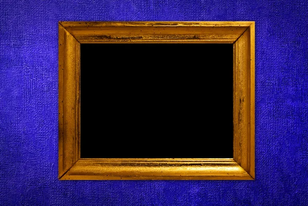 Ročník rám nad blue tapeta — Stock fotografie