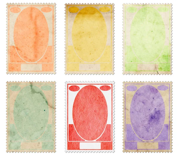 Набор старинных почтовых марок — стоковое фото