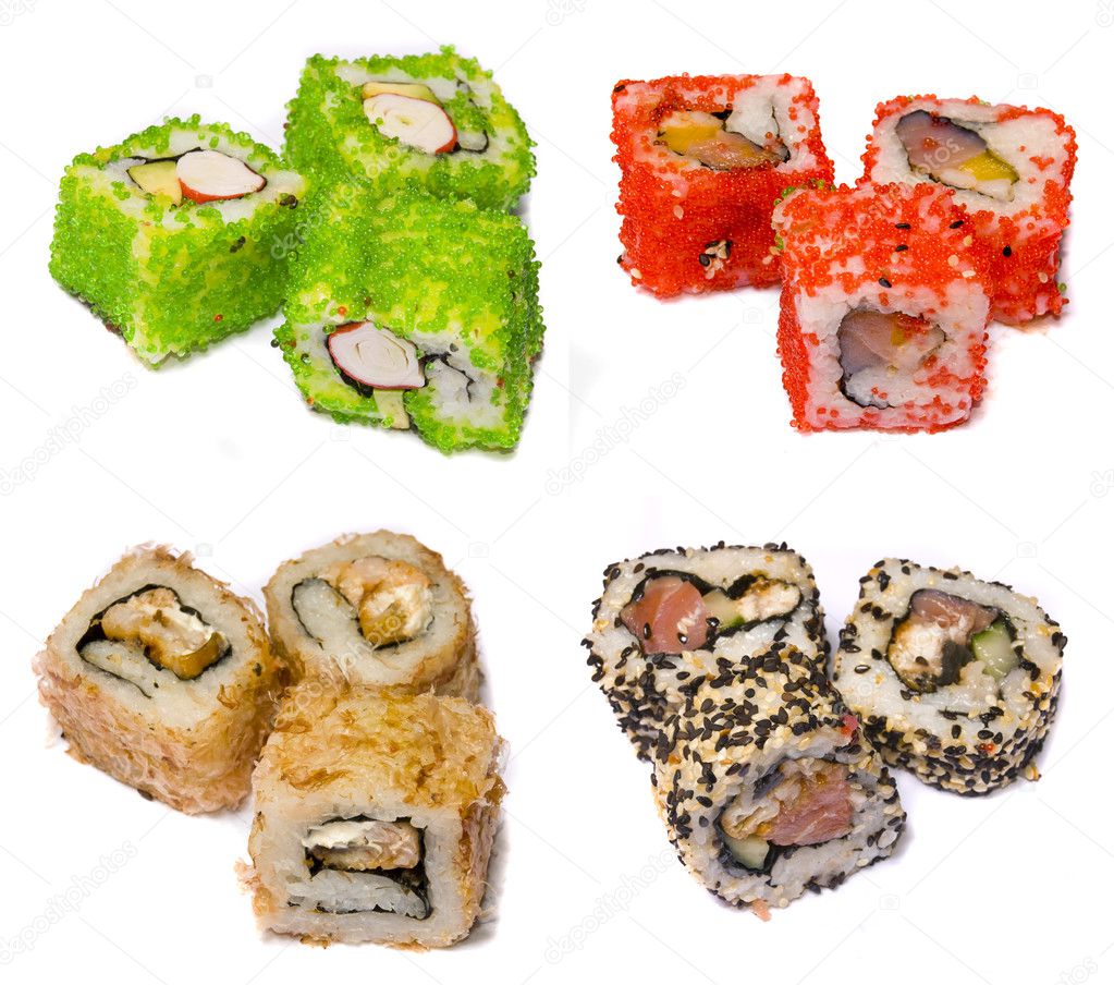 Rolls of sushi