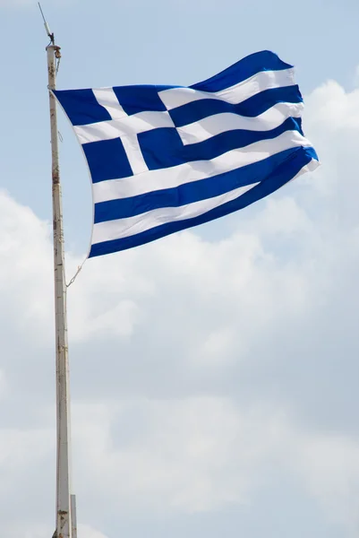 stock image Waving flag of Greece