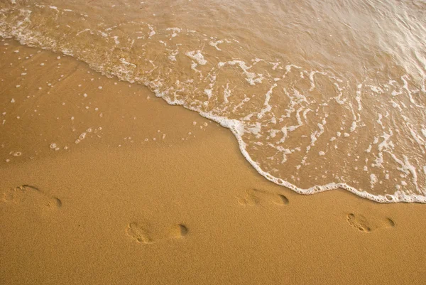 stock image Traces on the beach