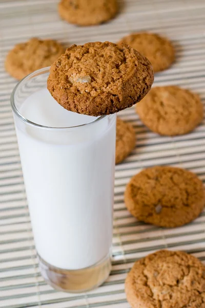 Milk and oat cookies — Stock Photo, Image