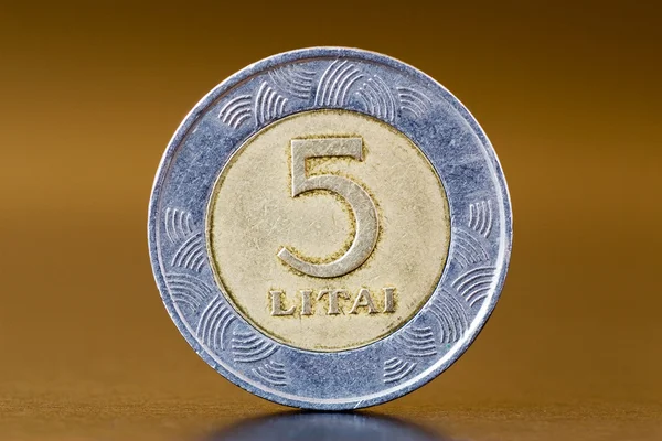 5 리타스 동전 — 스톡 사진