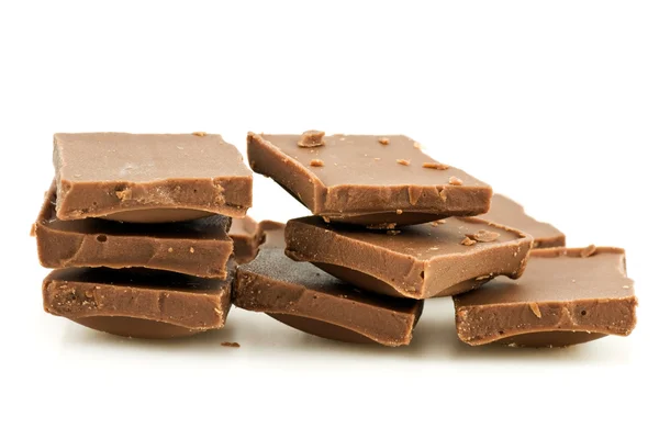 Pile of milk chocolate — Stock Photo, Image