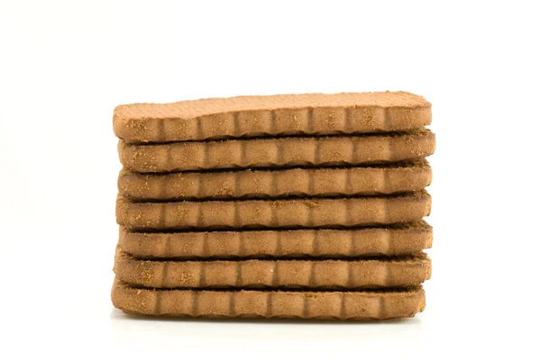 Pile of brown biscuits — Zdjęcie stockowe