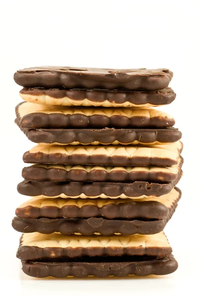 Chocolade koekjes heap — Stockfoto