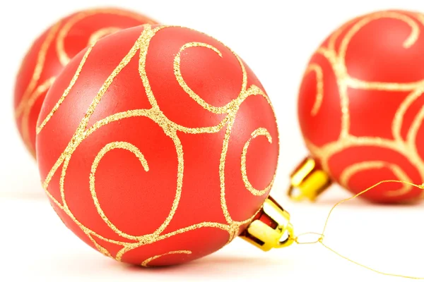 Bolas de Natal vermelho Imagem De Stock