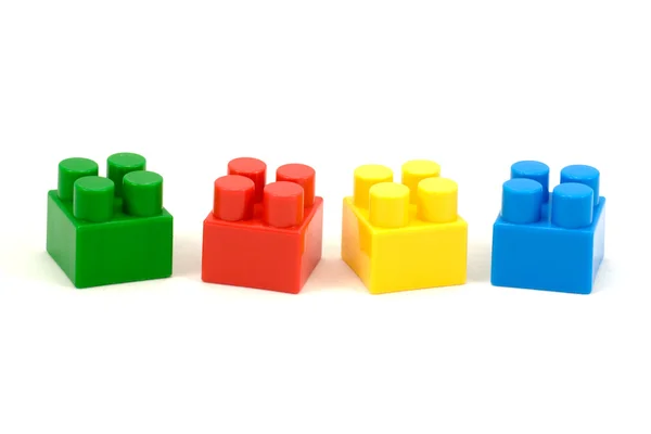 Bunte Plastikspielzeugsteine — Stockfoto