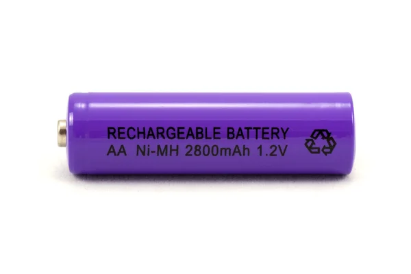 Bateria recarregável roxa — Fotografia de Stock