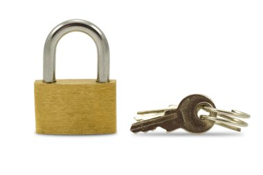 Padlock and keys clipart