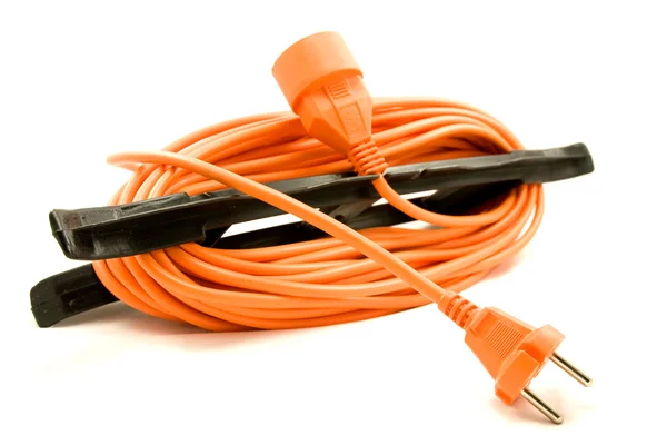 Egy narancssárga hosszabbító kábelt — Stock Fotó