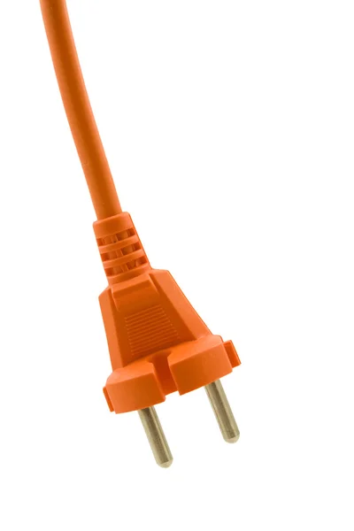 Orange electric plug — Stock Photo, Image