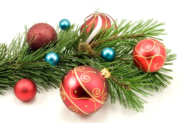 Barevné vánoční dekorace — Stock fotografie