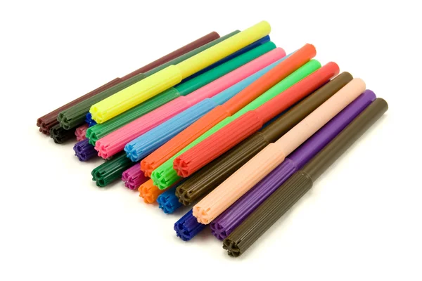 Multicolored felt tip pens — Stok fotoğraf