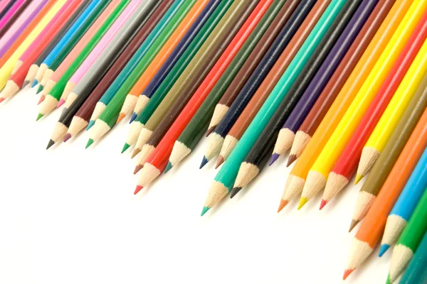 Набор разноцветных карандашей — стоковое фото