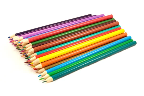 Haufen bunte Bleistifte — Stockfoto