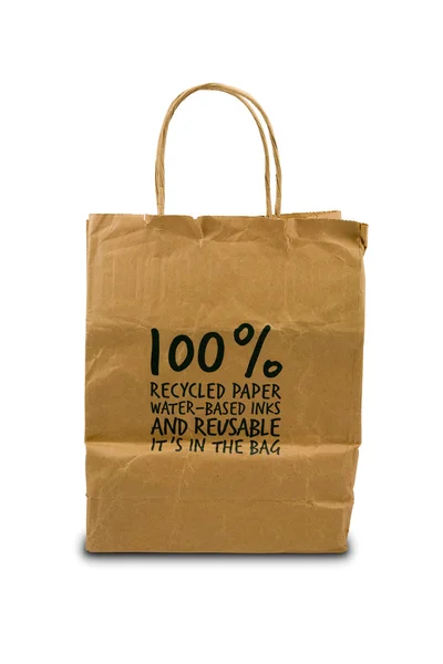 Papierowa torba z recyklingu — Zdjęcie stockowe