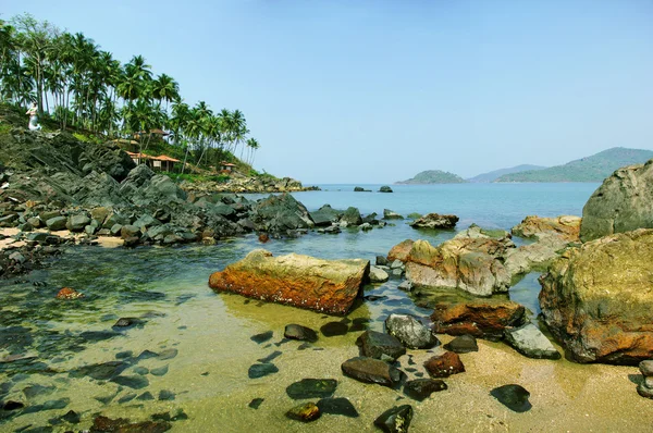 Palolem Strand Lagune, Goa lizenzfreie Stockfotos