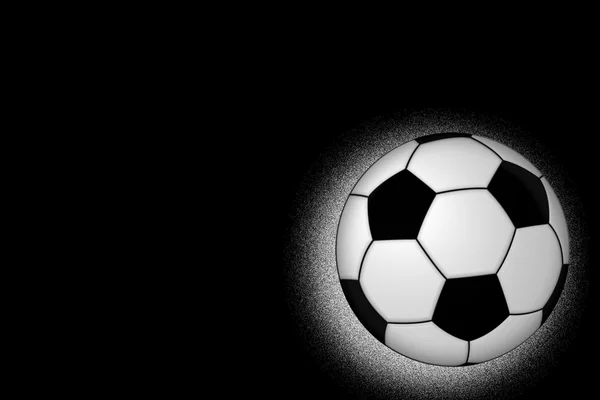 Fotboll på en svart bakgrund — Stockfoto