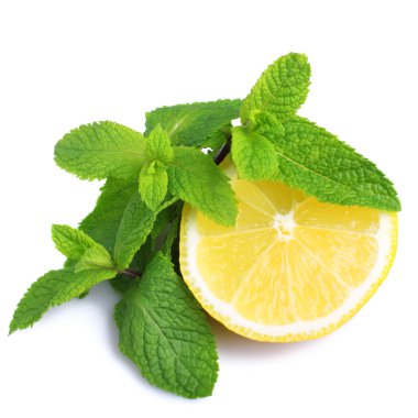 Mint and lemon clipart