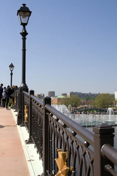 Мост в городской парк — стоковое фото