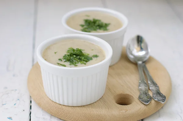 Mushroom soup with parsley — Stock Photo, Image