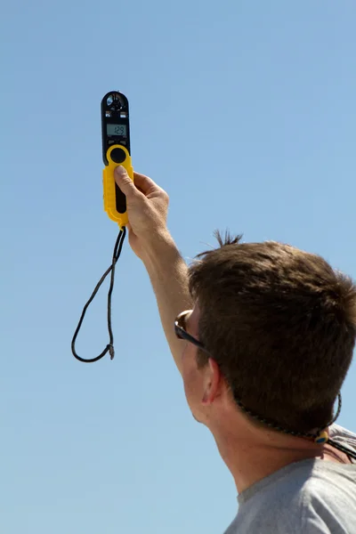 Handheld Windspeed Meter — Stock Photo, Image