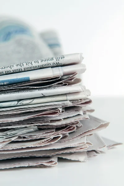 Stack Of Newspapers Vertical — Stock Photo, Image