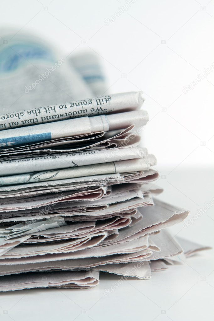 Stack Of Newspapers Vertical