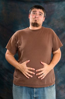 Bloated Overweight Man clipart