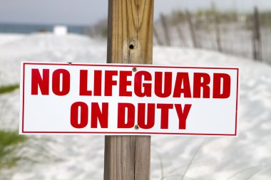 No Lifeguard On Duty clipart