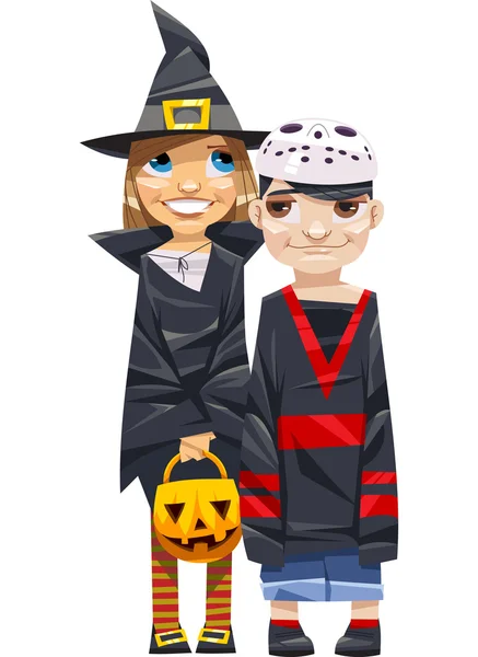 Halloween niños — Vector de stock