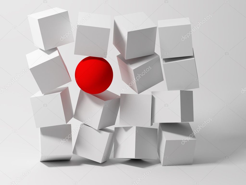 Cubes. Abstract background
