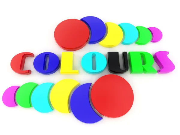 Colores de la palabra de las letras — Foto de Stock